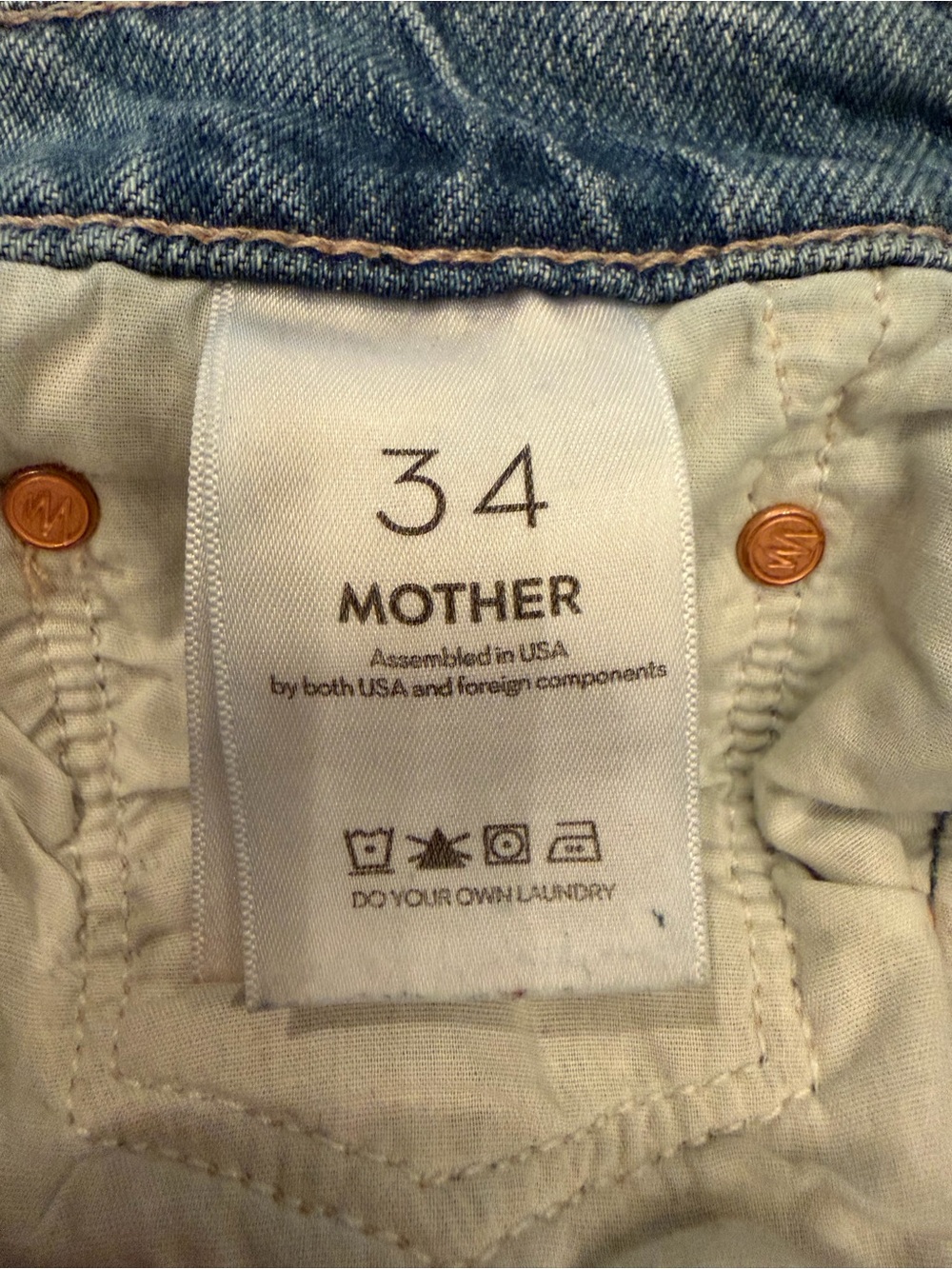 MOTHER-The Bookie Flood-Dean’s List- Size 34. Very good used condition. - Picture 3 of 6